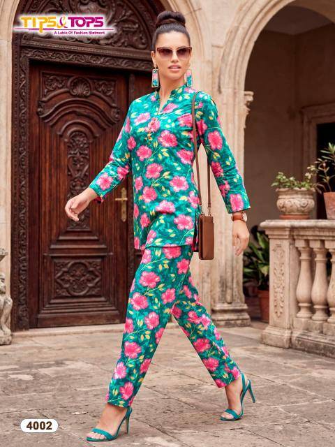 Tips & tops cotton trends vol 4 coord set Kurti manufacturers in Kolkata